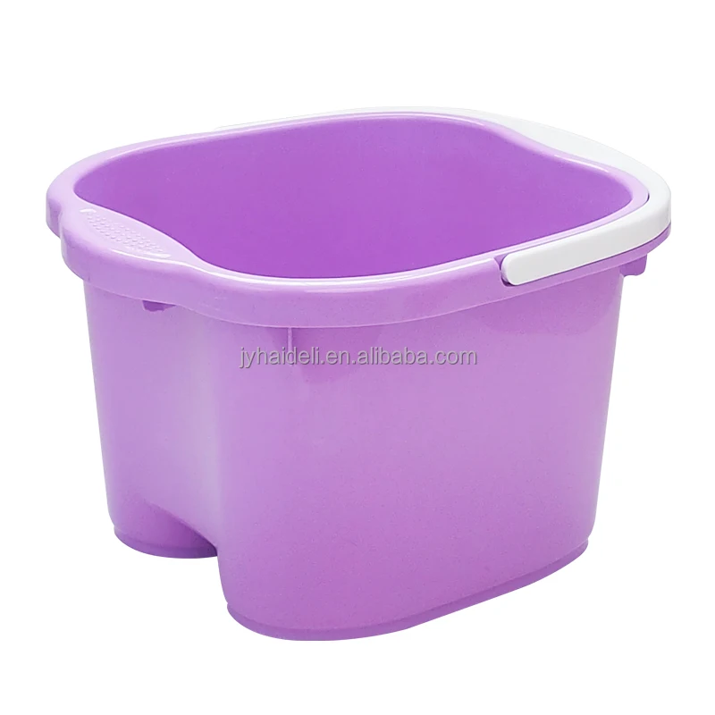 square plastic foot bath spa bucket with handle