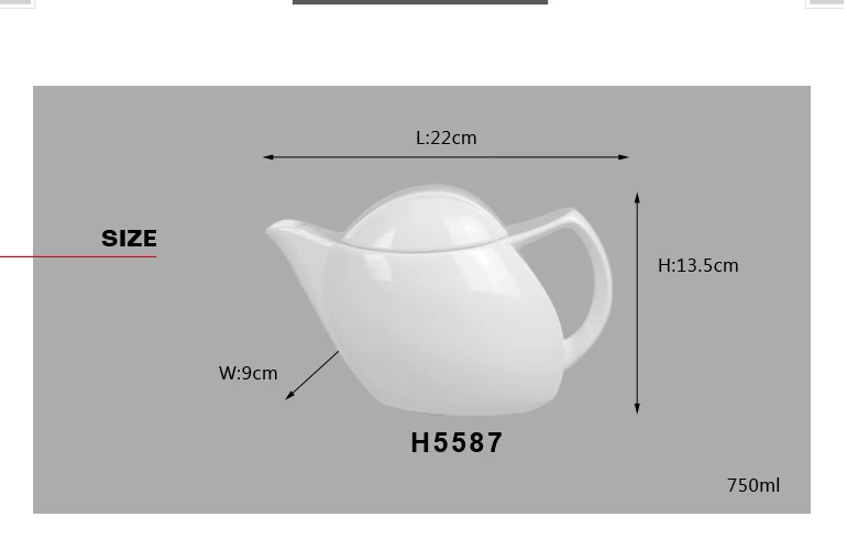 custom made chaozhou high white round ceramic coffee tea pot with lid