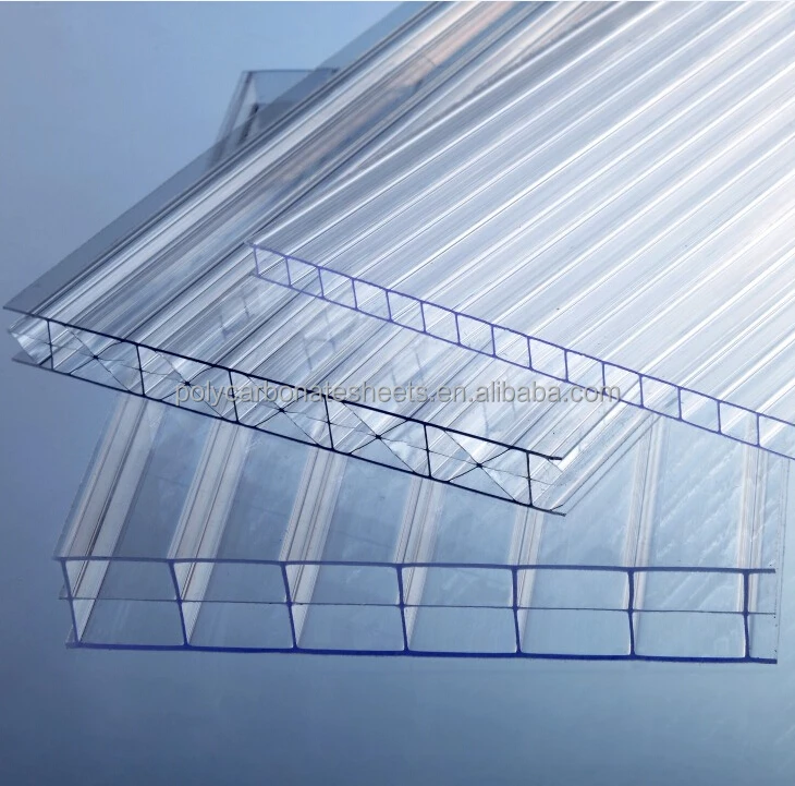 Multi Wall Polycarbonate Hollow Sheet Price PC Roof Panels Greenhouse Plastic Construction Material