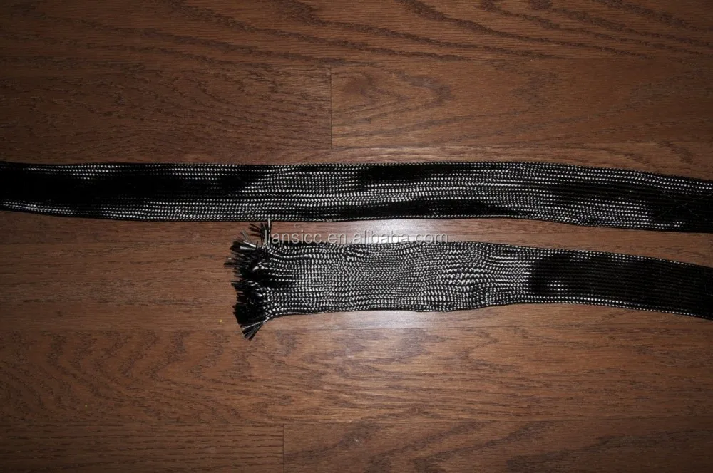 high-quality Carbon Fiber braided Sleeve for a harness and cable shielding