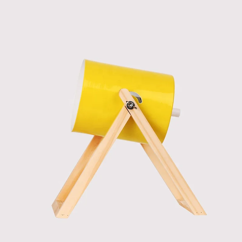 Modern home decorative portable reading book wood desk table lamp