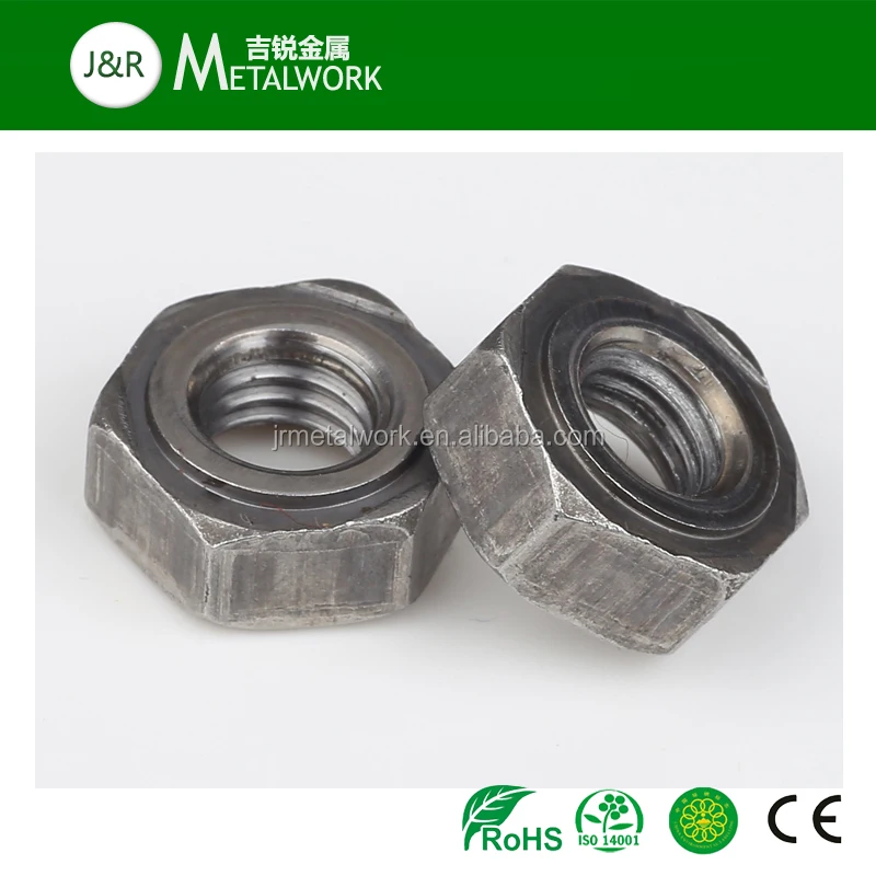 M6 M9 M10 A2 A2-70 A4 SS304 SS316 Stainless Steel Hex/Hexagon Spot Weld Nut DIN929
