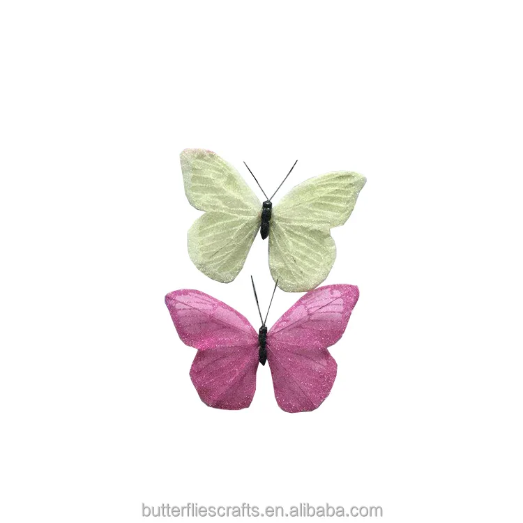 Realistic artificial fabric butterflies for wedding decorations