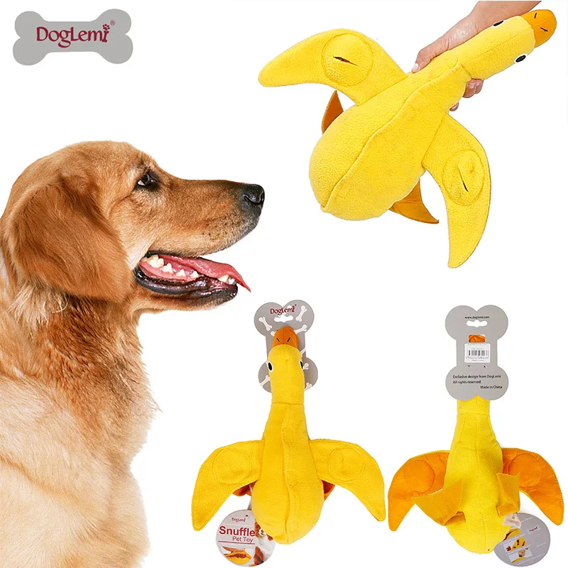Pet Training Snuffle Dog Toys IQ Pet Treat Ball Food Dispensing Duck Pet Plush Toy