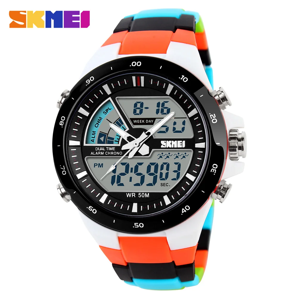 Analog digital watches gift  quamer sport watch price waterproof jam Tangan skmei 1016