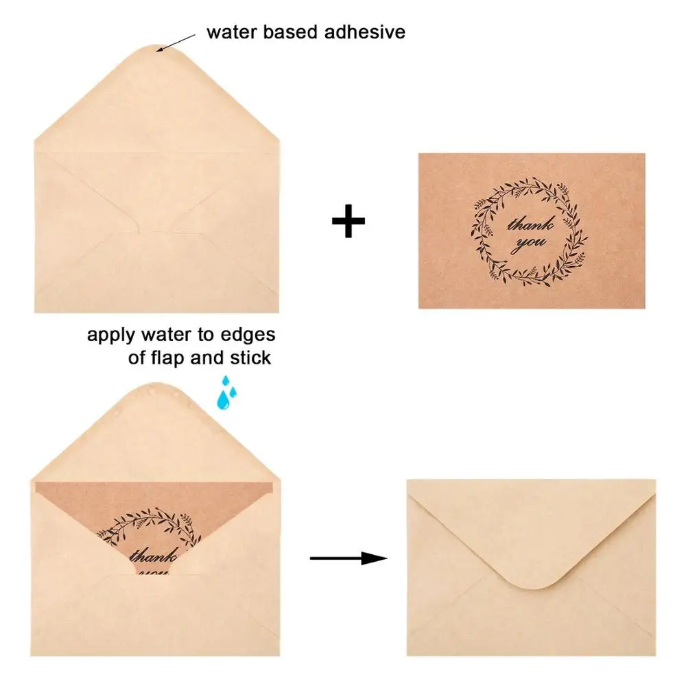  Лидер продаж на Amazon 2018 карточки с благодарностью 100 120 конвертом