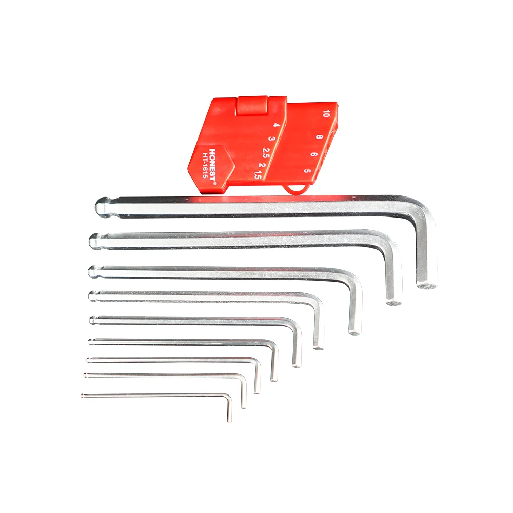 Plated Hand Tool CRV Metric Key 9PC hexagon socket wrenches Ball End hex-keys  Set