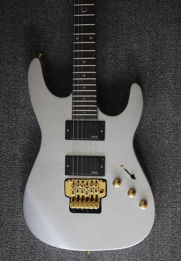 Weifang Rebon 6 String Floyd rose tremolo silver colour  electric guitar