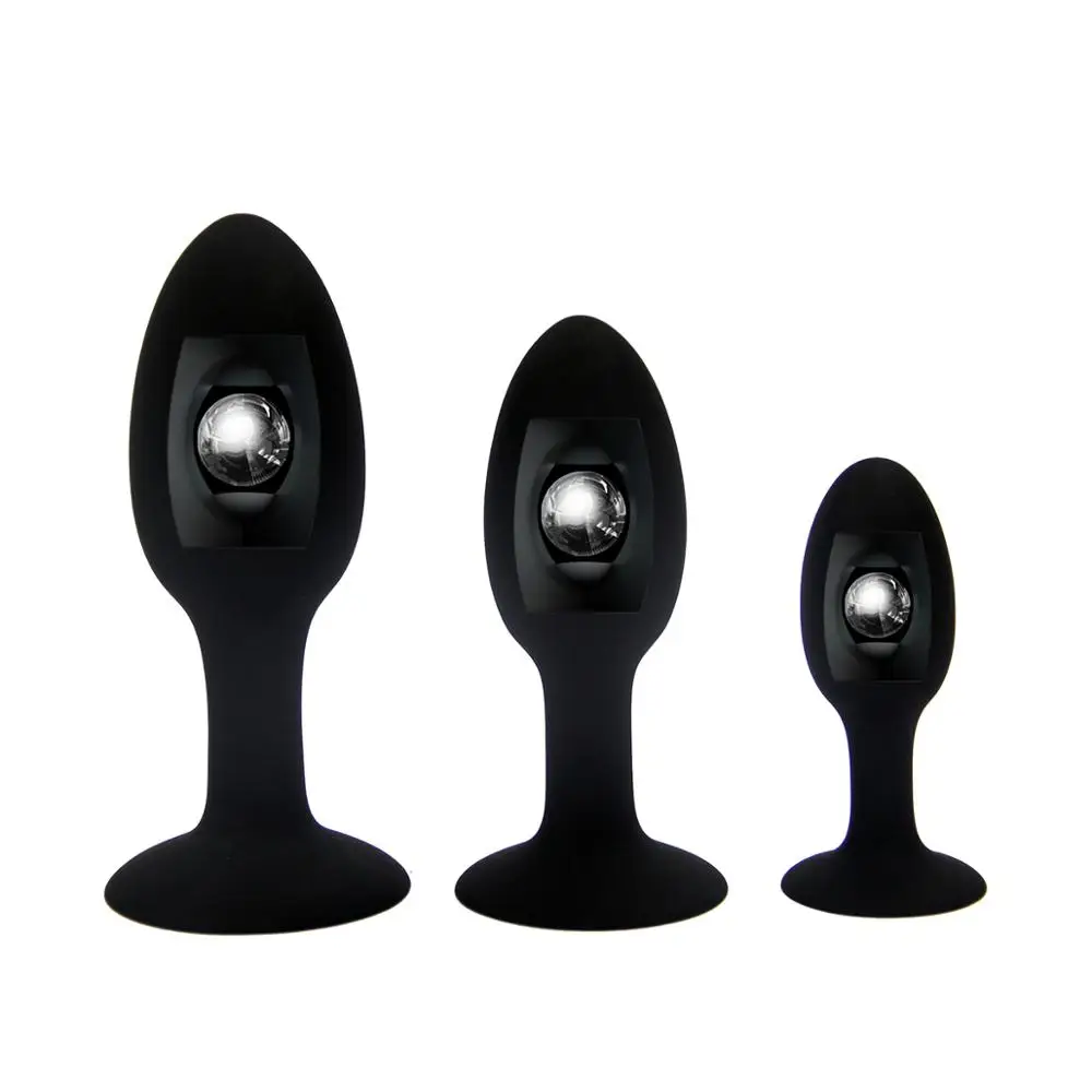 Черная Анальная пробка для начинающих, эротические игрушки, силиконовая Анальная пробка, товары для взрослых, тренажер для ануса и мышц, массажер простаты