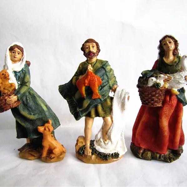 Manger theme resin Herdsman figurine craft for christmas home decoration