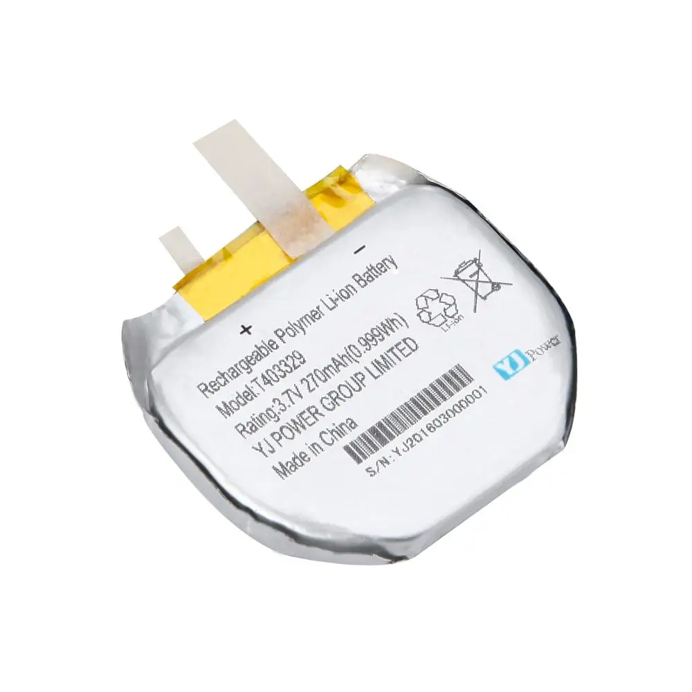 Round battery abnormal small rechargeable lithium polymer battery from smart watch 483533 403329