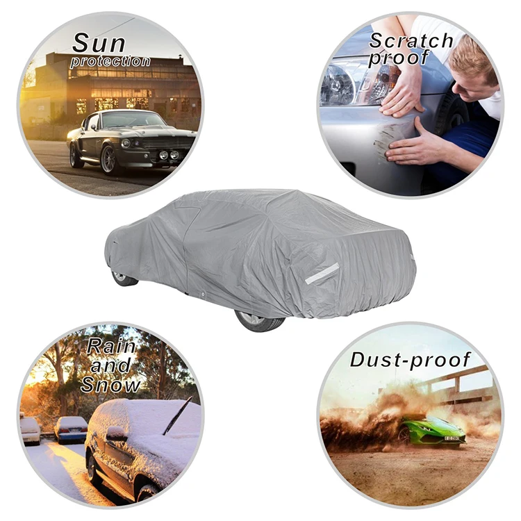 NHCX Car Cover Sedan Cover Waterproof Outdoor UV Protection Full Car Cover