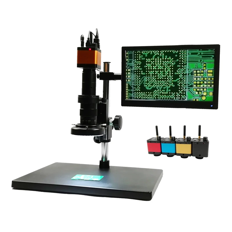 2MP Measurement+WiFi Function Video Microscope Industrial Camera For Mobile Repairing VMS2M35-MW+B116