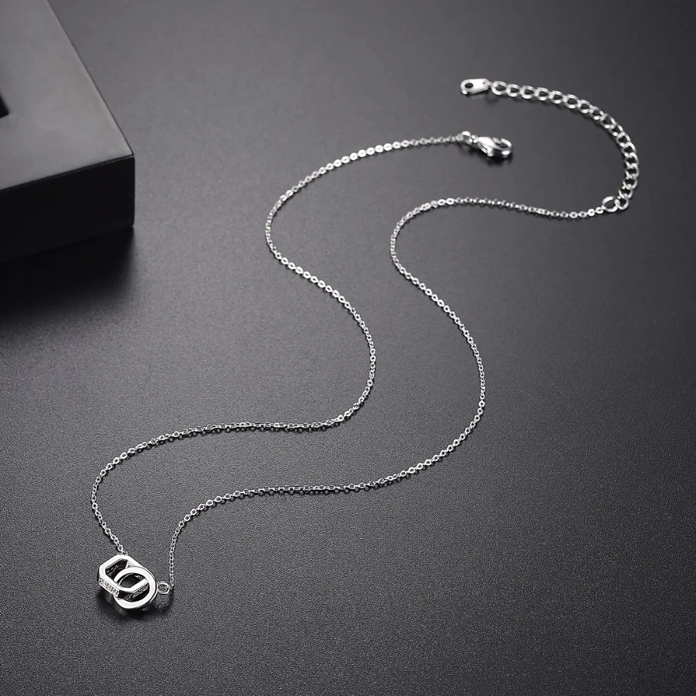 LUOTEEMI Cheap New Arrival Elegant Fashion Hollow Circles Twisted Round Choker Chain Necklace For Women Pendant Jewellery Femme