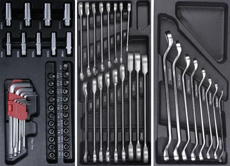 220Pcs 6/7 Drawers Car Repairing Metal Tool Cart