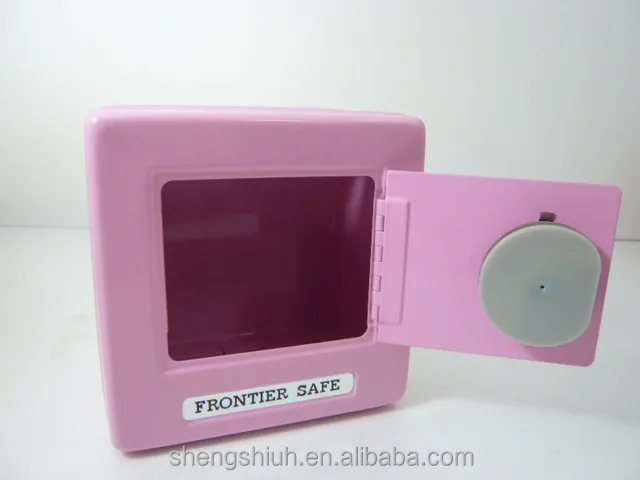 cute shape metal money box with combination lock