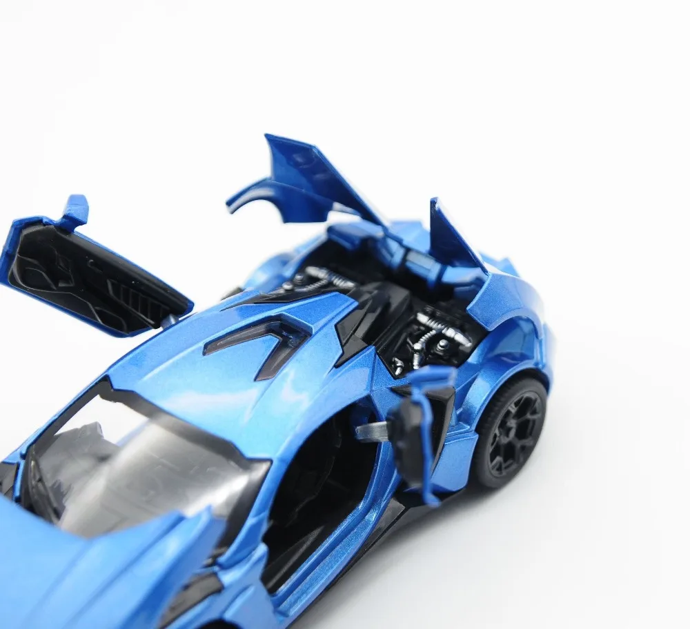 1:32 car model New Fast & Furious 8 Lecan blue sports car