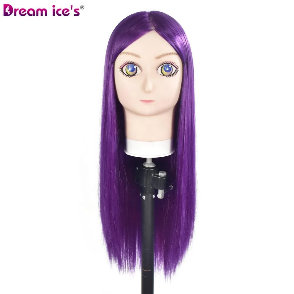 Лидер продаж тренировочная голова из синтетического волокна манекен для косметологических кукол тренировочный укладки волос