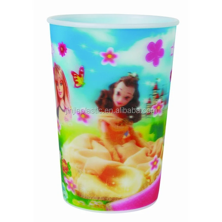 GJ-115-6, Taizhou,Jinjie, 2018 hot selling products, PP material 3d lenticular plastic cup with full colour printing