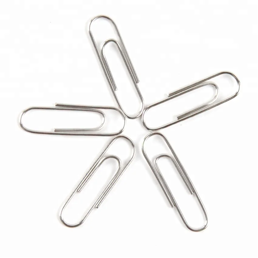 Office &school supplies plate nickle flat metal paper clips