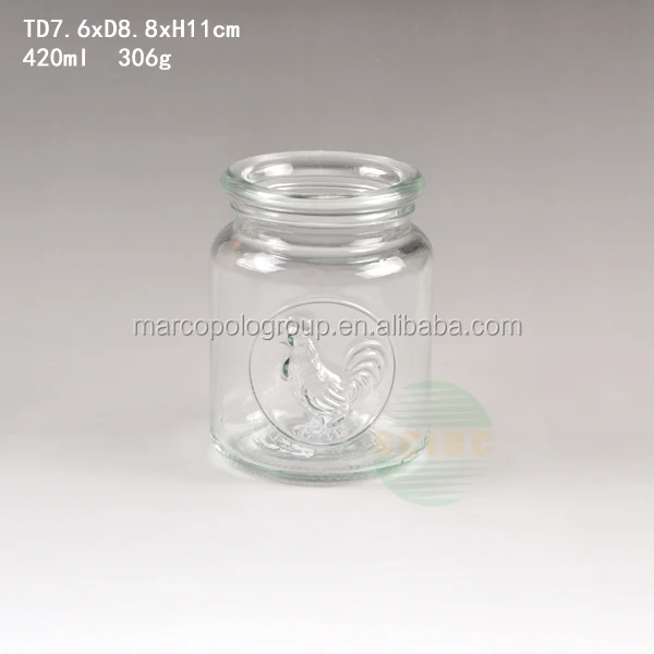 round glass jar with cork lid for food storage