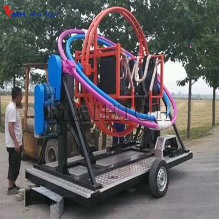 Wholesale space ring 2/4 /6 seats mobile trailer mounted gyroscope for sale