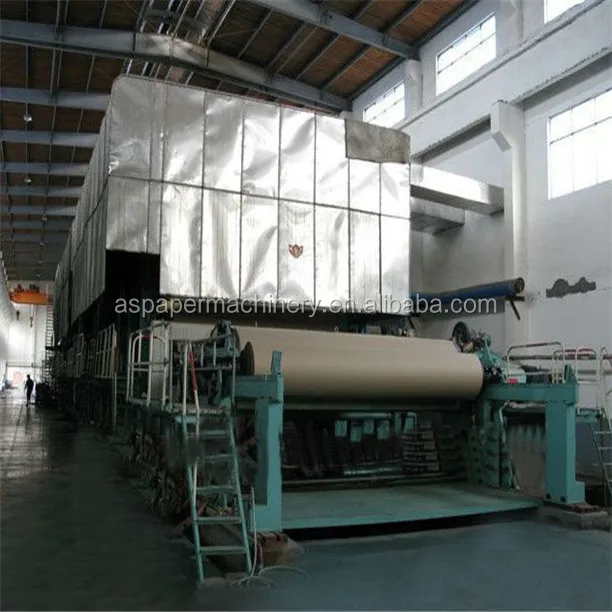 fluting and test liner paper / rolling paper production machinery from rice straw