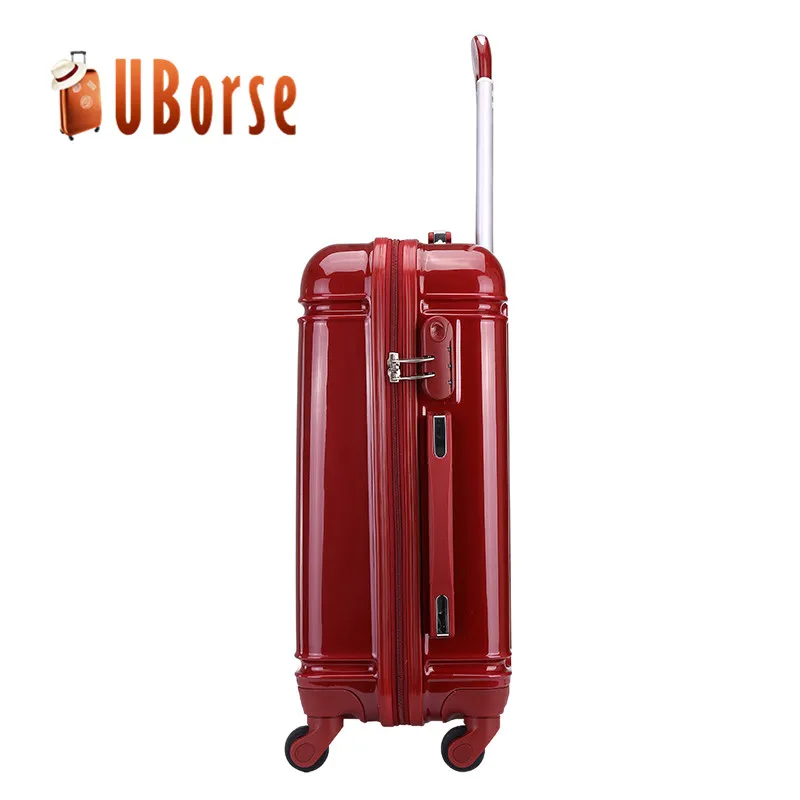 
Vintage style 4 piece abs trolley suitcase luggage, hard case plastic suitcase 