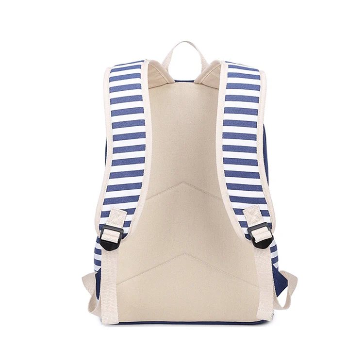 New design schoolbag set custom teens students canvas backpack boys girls school bags