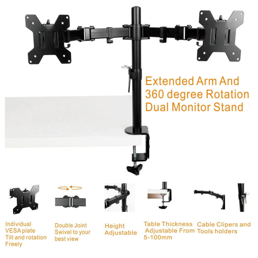 dual monitor stand monitor mount stand