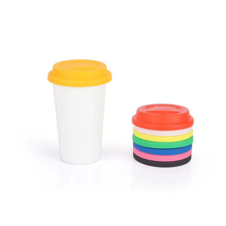 Manufacturer hot sale universal silicone seal mug coffee cup lid for glass plastic ceramic cup