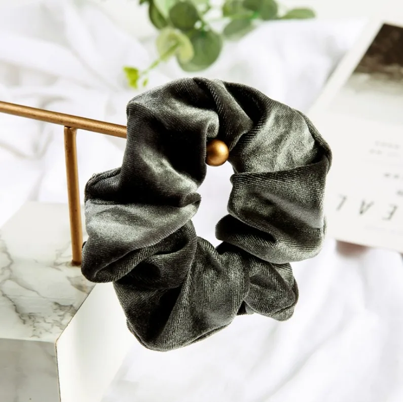 Custom Wholesale Amazon Hot Style Fashion Colors Velvet Hair Scrunchie