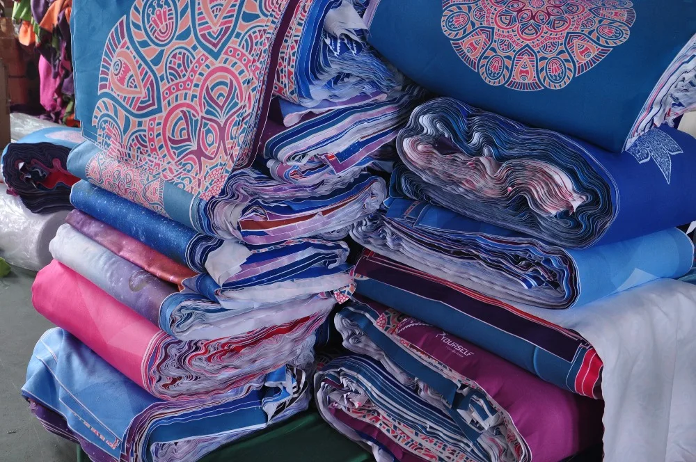 
BSCI Suzhou supplier thin microfiber suede yoga towel with 2018 popular printing/China wholesale 