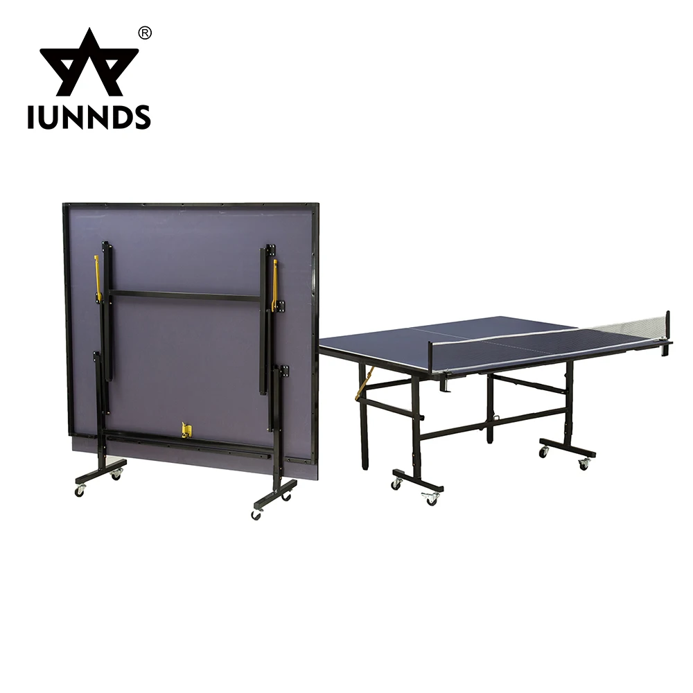 High quality indoor portable folding ping pong table tennis table set with wheels