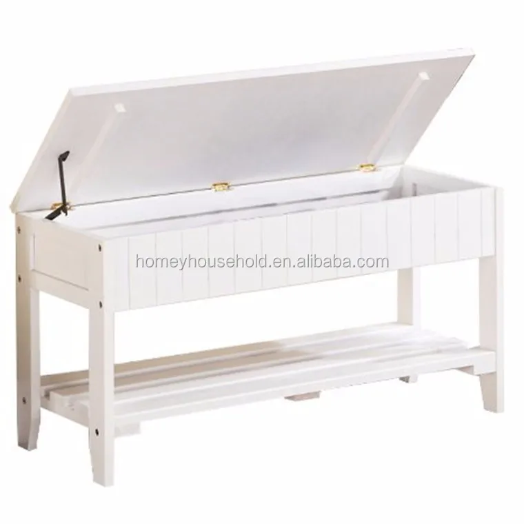 White Shoe Bench Shoe Rack Shoe Cabinet Hallway Storage Bench with Seat