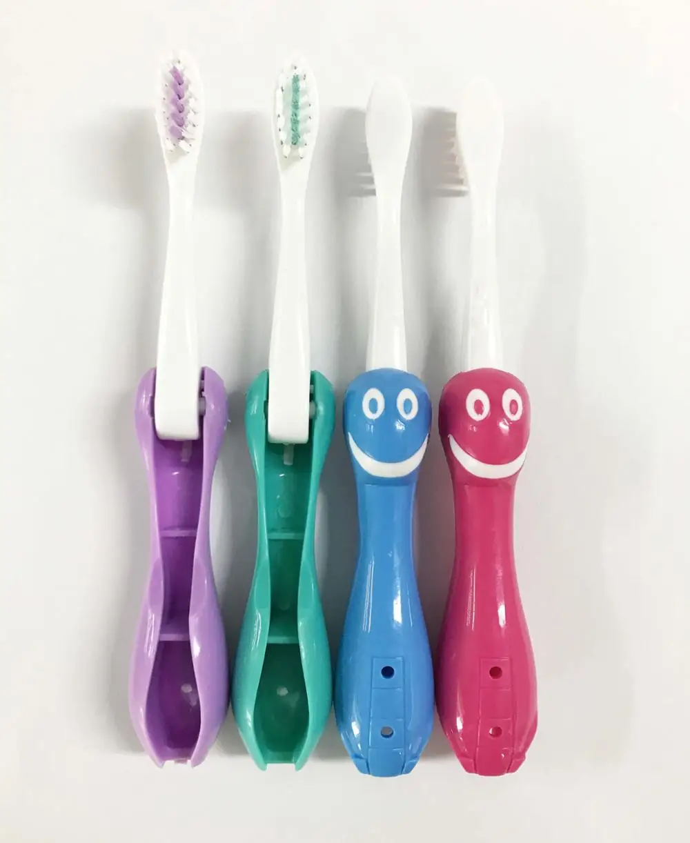 
Manufacturer Private label high quality Plastic foldable toothbrush soft nylon dupont bristle travel Toothbrush 