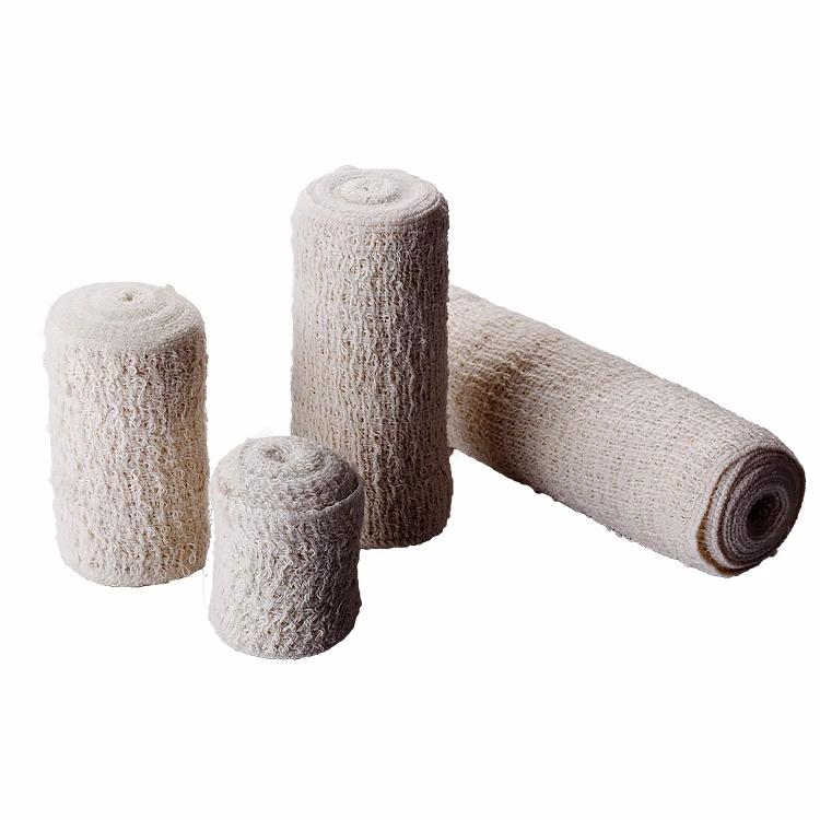 CE approved medical plain 15% spandex 80% cotton elastic crepe bandage