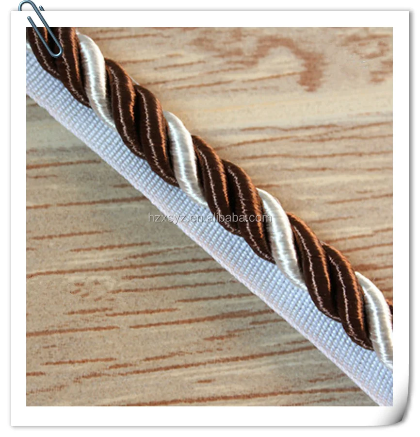 Gold Gradient Ramp Blue Sofa Design braided Cord With Lip