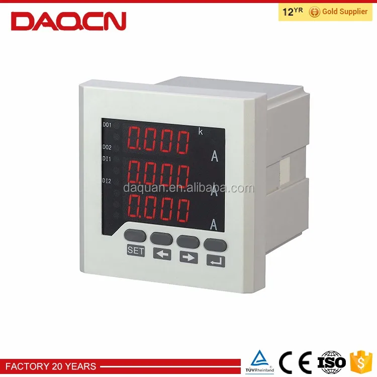 Single phase analog wattmeter digital flow meter display