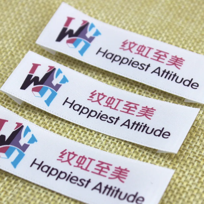 MOQ 500pcs clothing printing label for garment tags