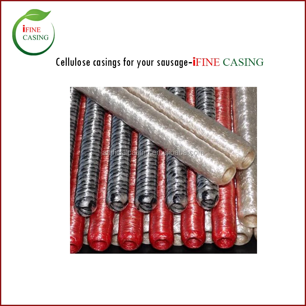15MM~34MM Durable Fibrous Cellulose Sausage Casing for Frankfurters