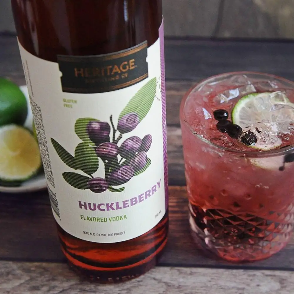 30%  Heritage Huckleberry vodka liquor 50ml