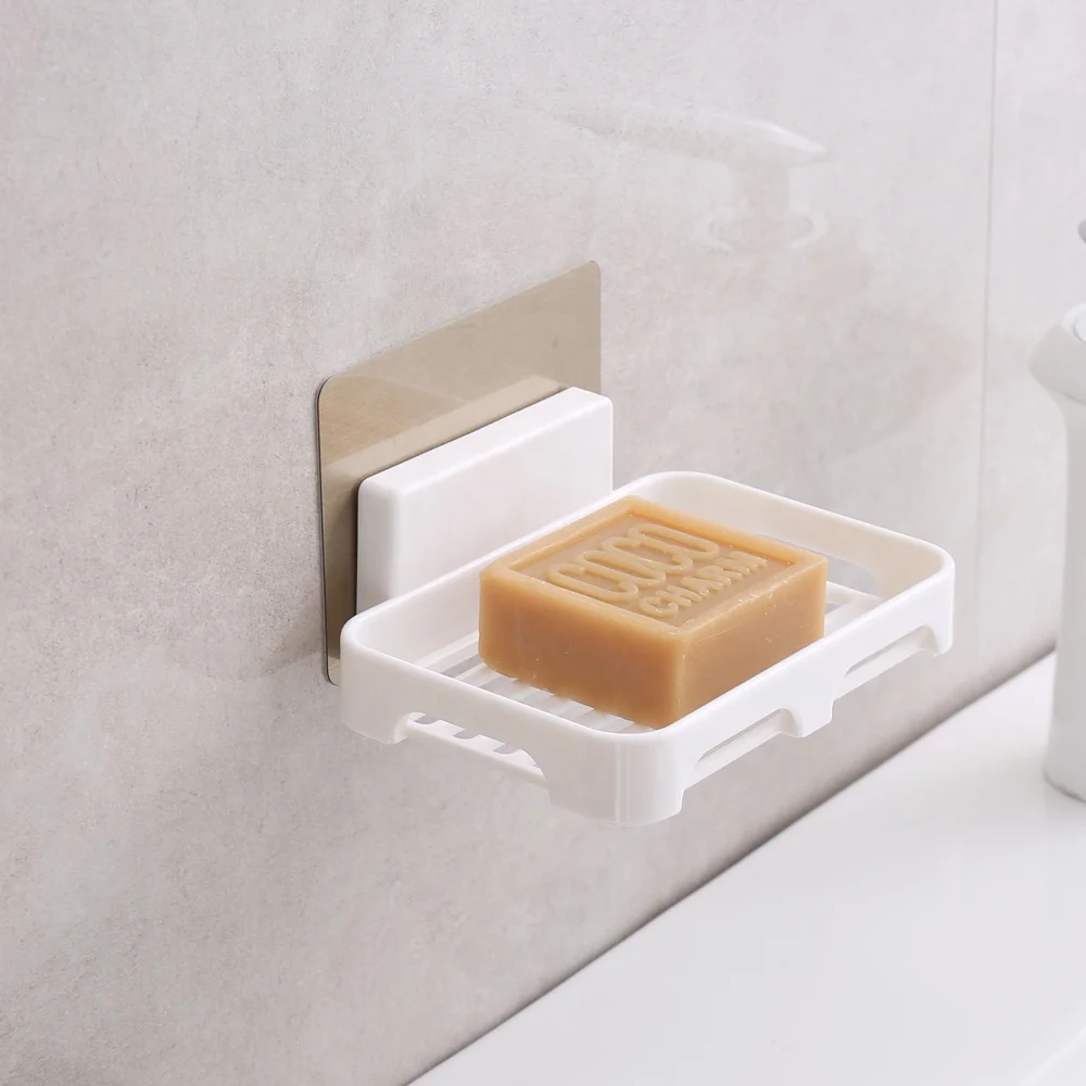bathroom wall mounted ABS plastic magic sticker soap holder wall hanging soap dish