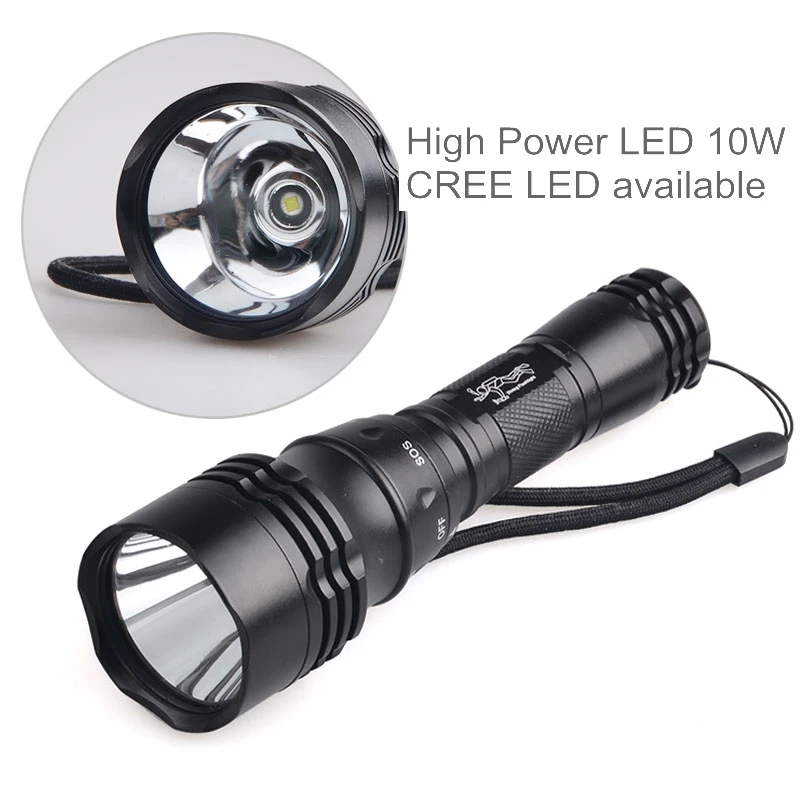 Portable LED Diving Torch XM-L2 or T6 or UV LED Most Power Flashlight Waterproof LED Light