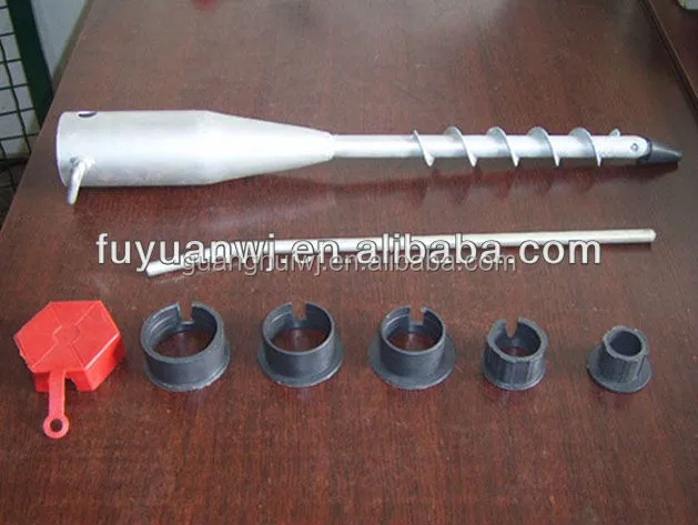 Hot Dip Galvanized Beach Umbrella Ground Screw Pole Anchor