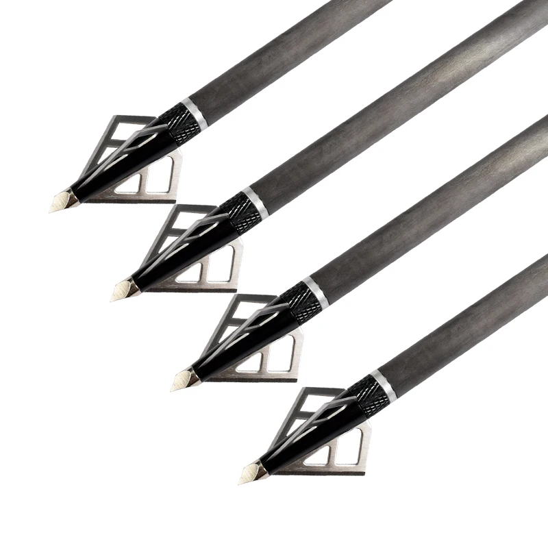 Elong Outdoor Broadheads 3 Blade Arrow Heads Arrows Screw Tips Hunting 100 Grain Hunting Archery