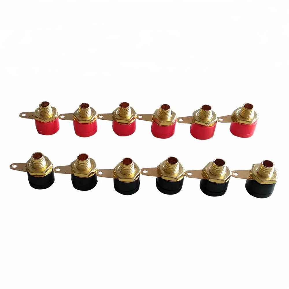  4 мм Банановая розетка латунь с никелированным красным и черным покрытием