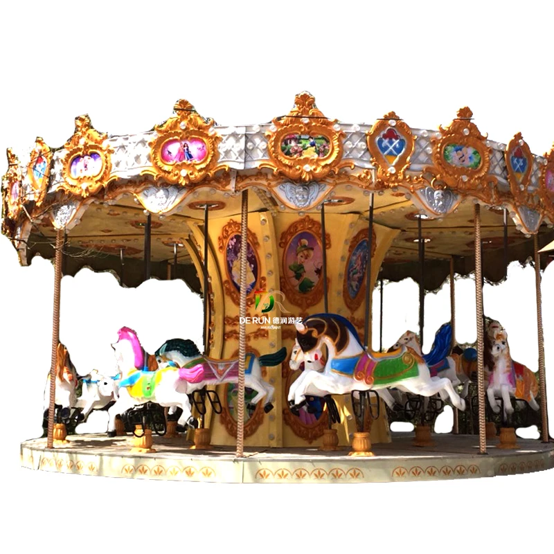 
Video Available!!! carousel hores merry go round kids outdoor entertainment equipment 