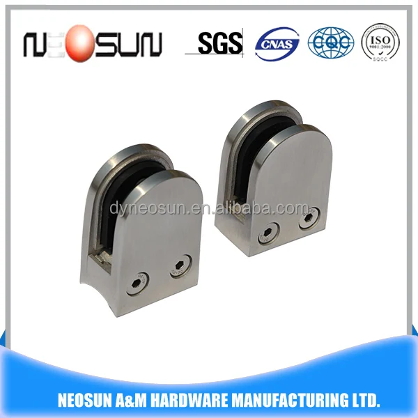 stainless steel 304 glass clamp rail/glass support/glass clip