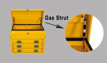 Ящик для хранения инструментов с 3 ящиками, желтая стальная металлическая коробка для инструментов, аккуратная и безопасная